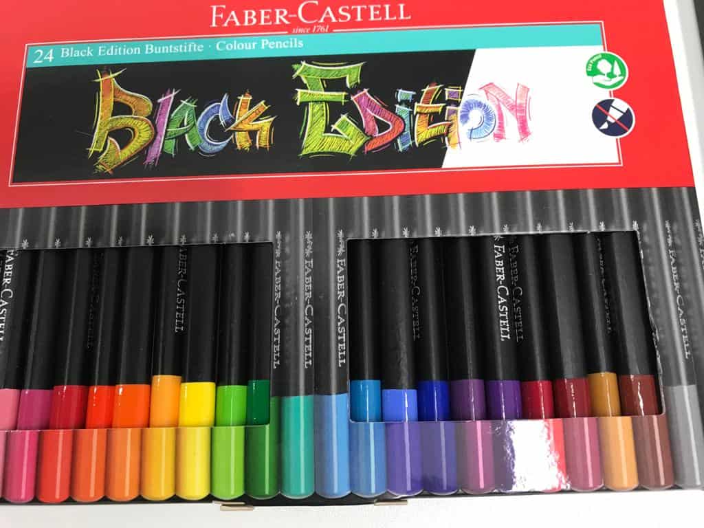 24er Kartonetui Faber Castell Black Edition Buntstifte